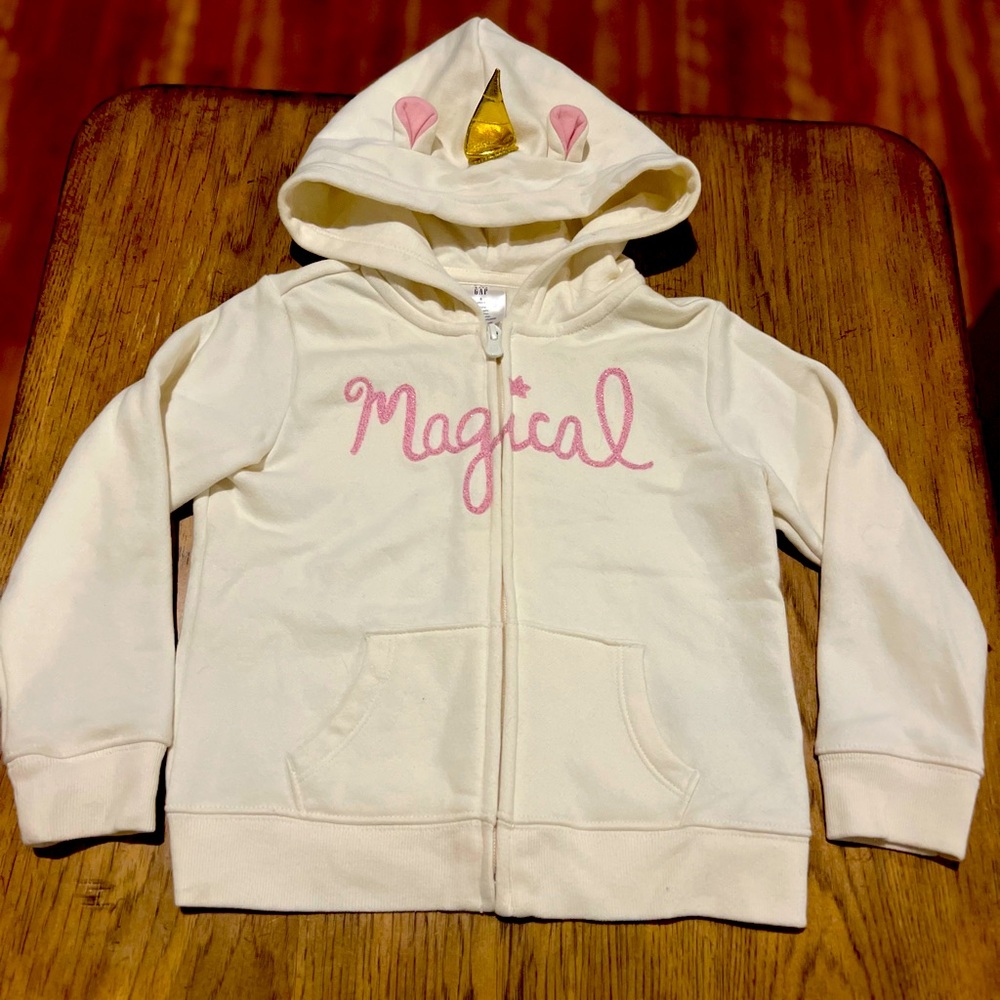 Baby Gap Unicorn zip sweatshirt